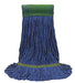 MaxiClean® #97157 Cotton & Synthetic Blend Blue Wet Mop w/ 5" Wide Band (Size: Large) - Looped End