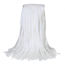 MaxiSorb™ Rayon & Polyester White Non-Woven Lint Free Mop w/ 1" Narrow Band (Size: Medium | #24 | Cut Ends) - Case of 12
