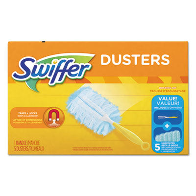 Swiffer Duster Starter Kit, 6 inch Yellow Handle - Case of 6 —