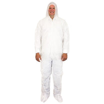 Safety Zone® White Flood Restoration Disposable Coveralls (L - 5XL Sizes Available) - Case of 25