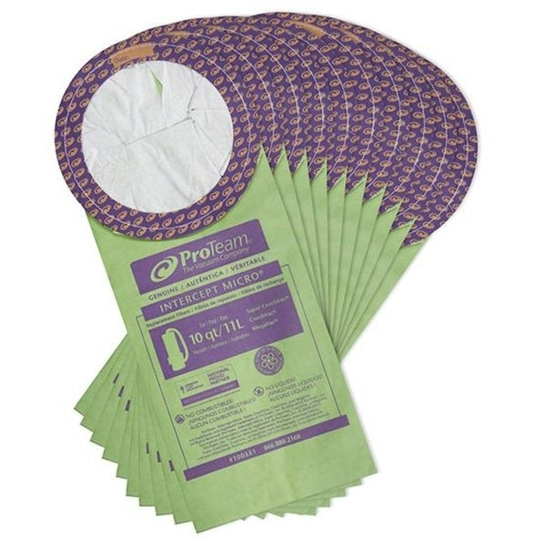 10 Sacchetti Sottovuoto Di Ricambio Proteam 100331 - Per Aspirapolvere 10 Sacchetti Sottovuoto Di Ricambio Proteam 100331 - Per Aspirapolvere