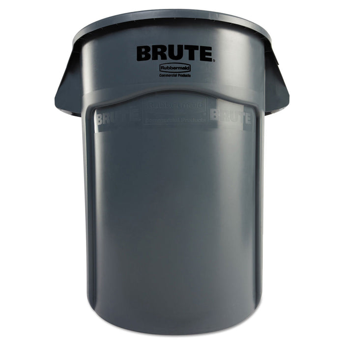 Rubbermaid® Brute® 44 Gallon Round Vented Trash Can (Gray)