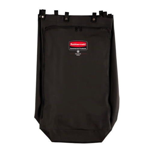 Step-On Linen Hamper Bag, 13 3/8w X 19 7/8d X 29 1/4h, Pvc-Lined Nylon, Black Thumbnail