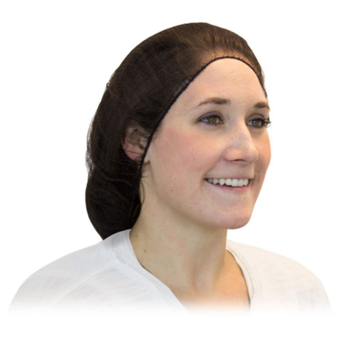 Safety Zone® Brown Polyester Hair Nets (18" - 27" Sizes Available) - Case of 1000