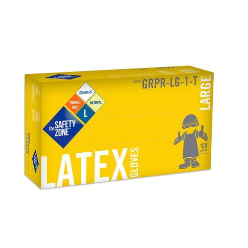 fair zone latex handschuhe Safety Zone® #GRPR Disposable 5 Mil White Latex Powder-Free Gloves (S - 2X Sizes Available)