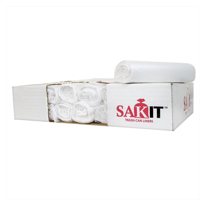 Sak-It™ 20 - 30 Gallon Clear High Density Coreless Trash Can Liners (30 x  37