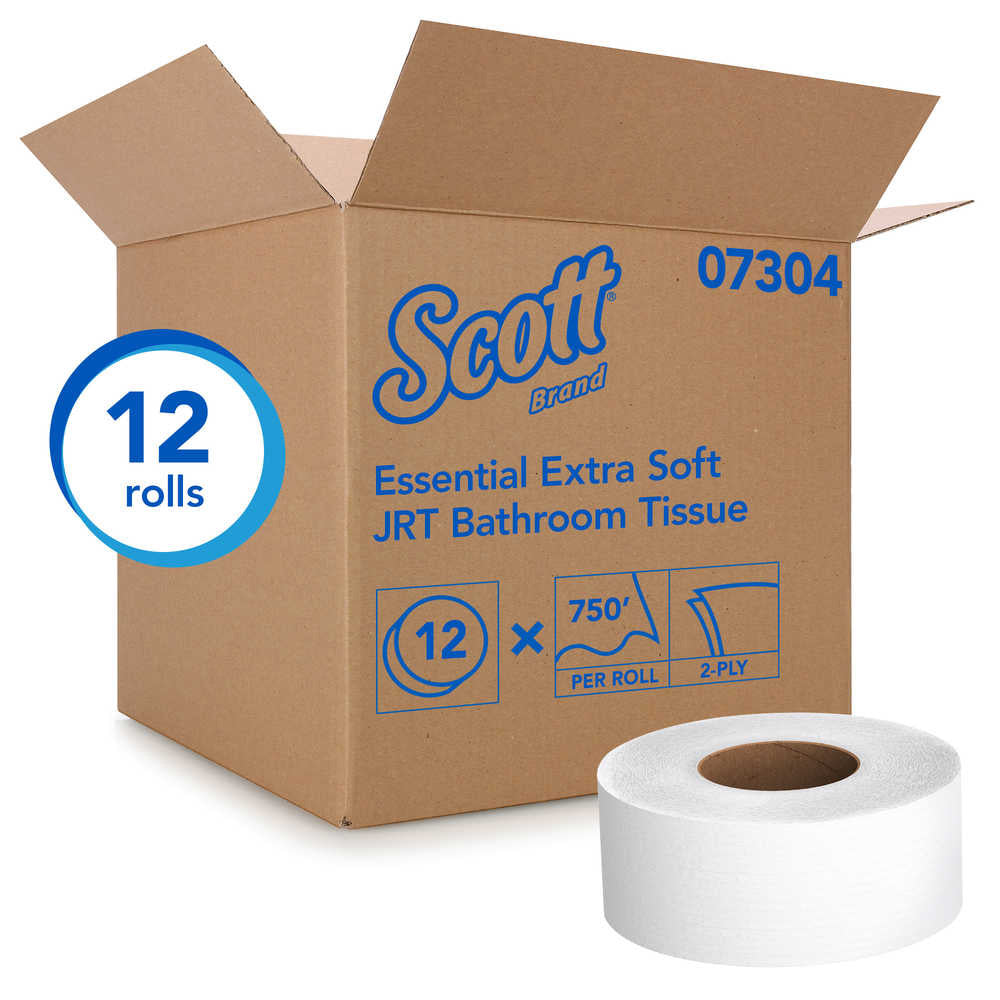 Scott® #07304 Essential Extra Soft JRT 2-Ply Bathroom Tissue (3.55