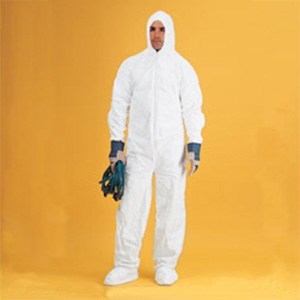 Safety Zone® White SMS Coveralls w/ Elastic Wrists & Ankles
