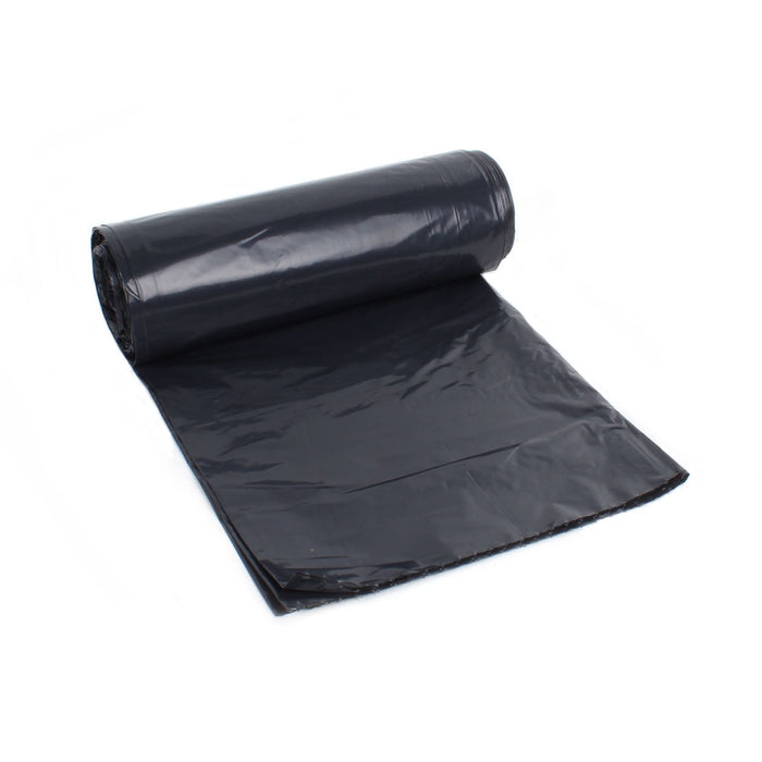 Roll of 38" x 58" Black Low-Density 60 Gallon Trash Can Liners