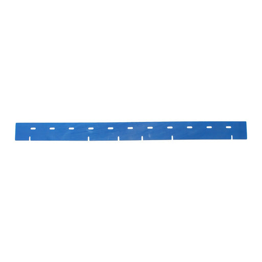 Front Blue Polyurethane Slotted Recovery Squeegee (#VF81236) for the Viper Fang 28T Floor Scrubber