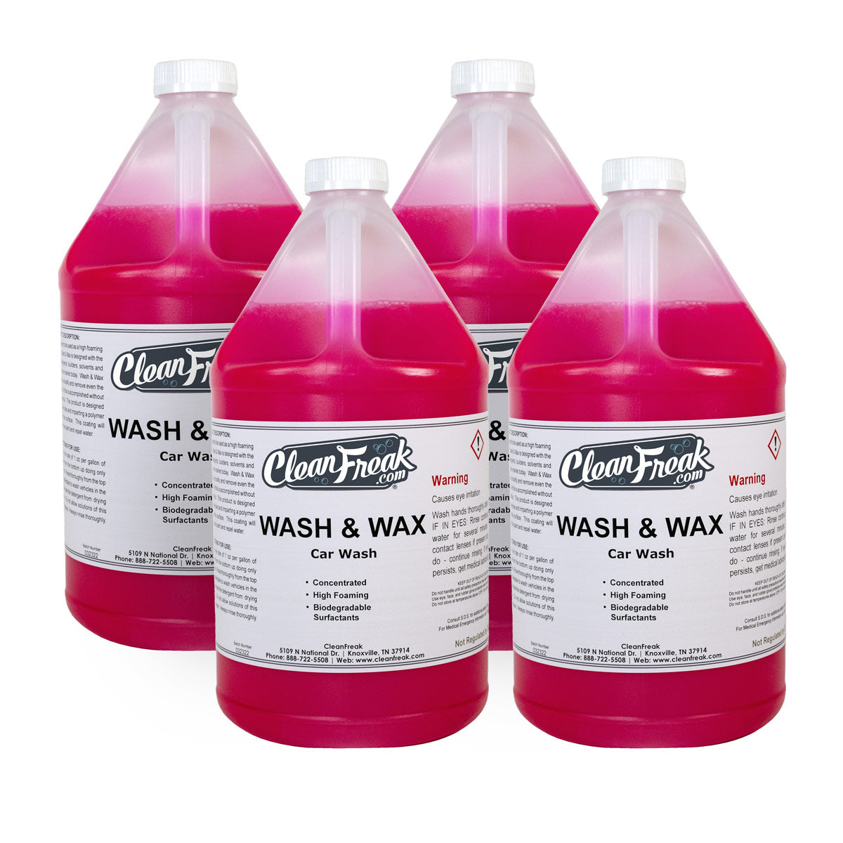 CleanFreak® 'Wash & Wax' Car Wash Detergent (1 Gallon Bottles) - Case of 4  —