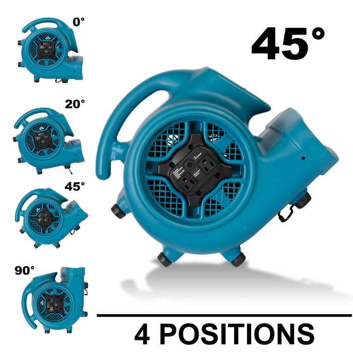 Xpower® X-400A Restoration Air Mover 4 Position Options
